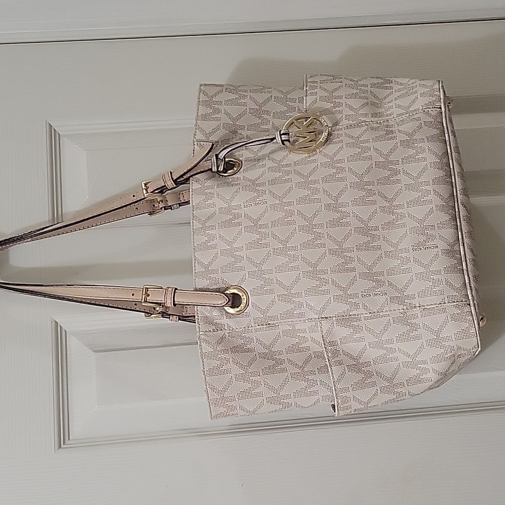 Michael Kors Beige Monogram Tote